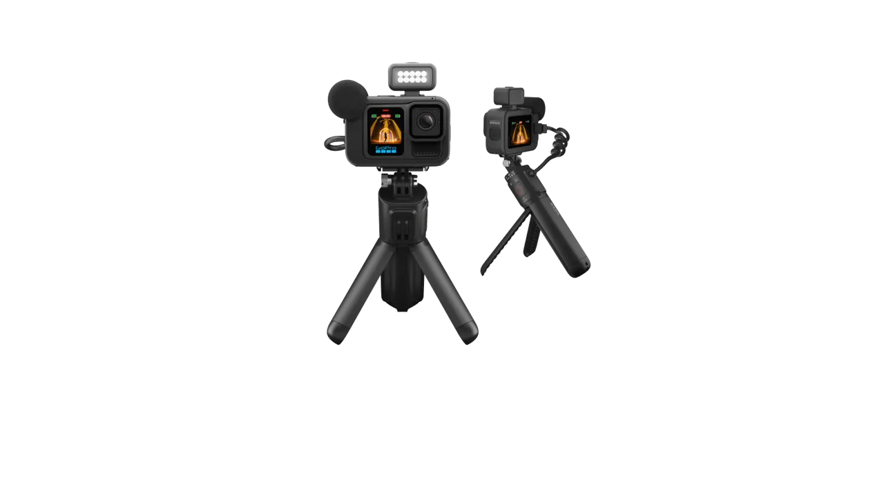 Kit GoPro HERO13 Black Creator Edition en dos ángulos