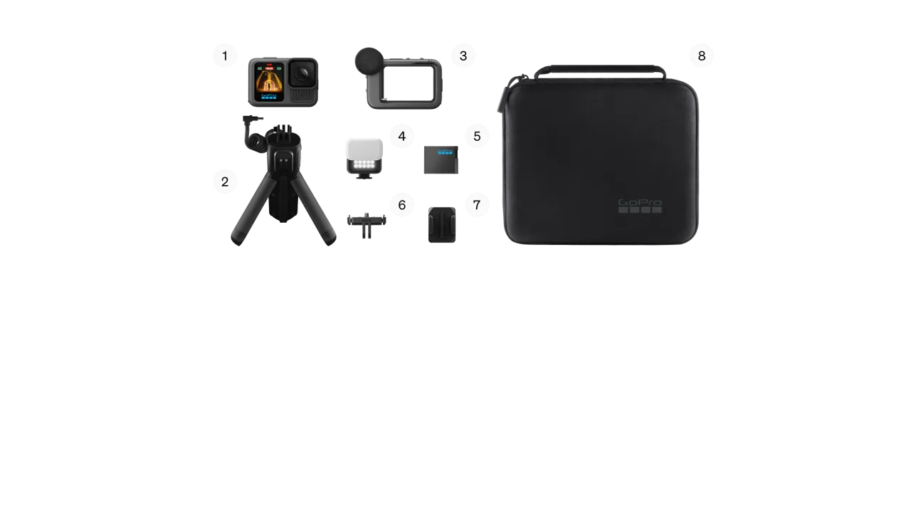 GoPro HERO13 Black Creator Edition y accesorios del kit